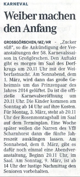 Mitteldeutsche Zeitung 26.02.2013